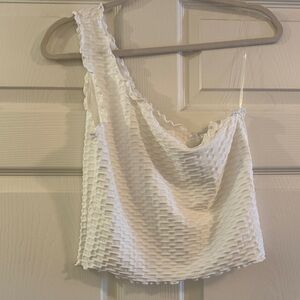 Moa Moa White Textured Top